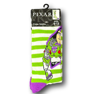 3/$20 Toy Story Buzz Lightyear Disney Pixar Funny Novelty Crew Socks - NWT